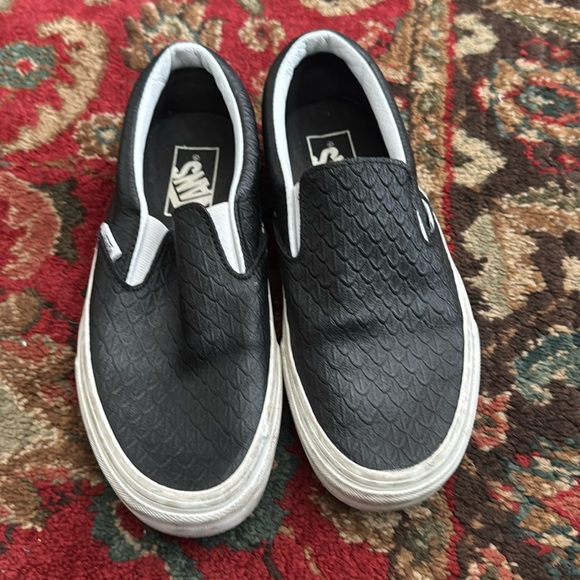 Almost new Leather slip on vans - Picture 1 of 5